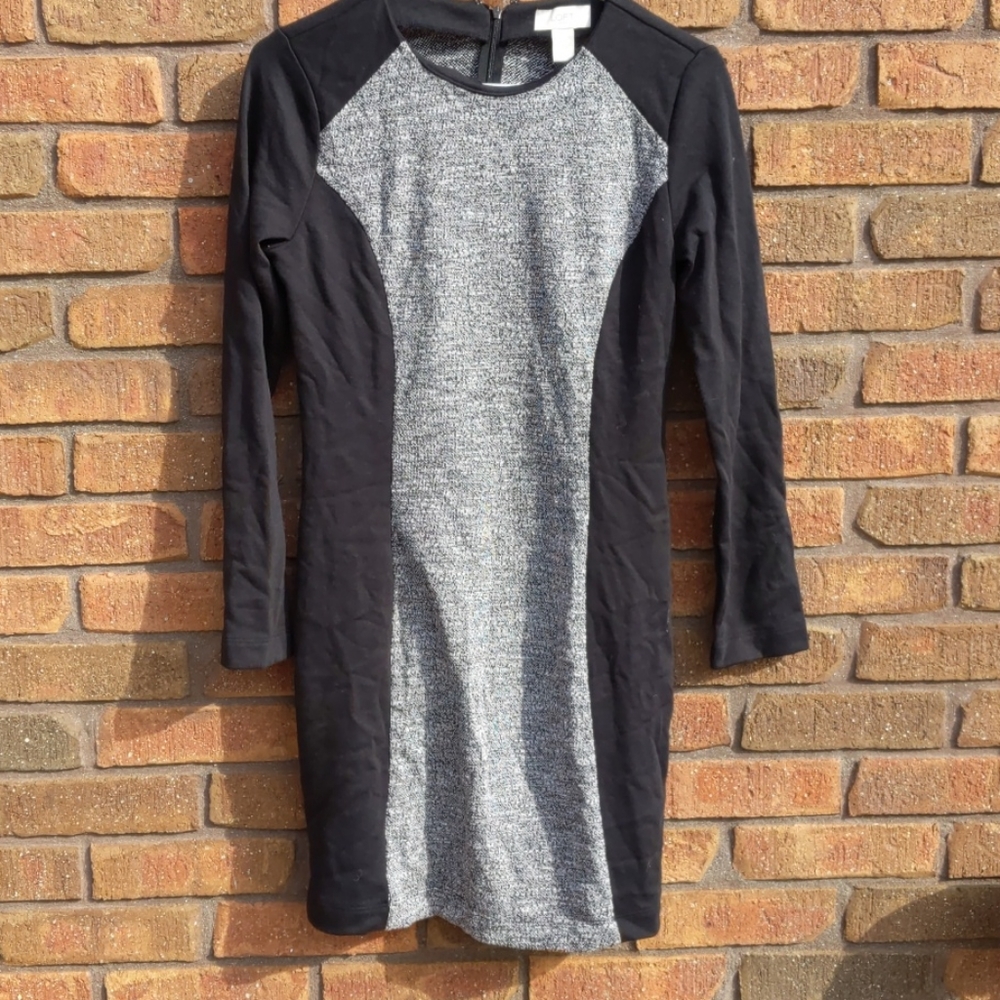 Black and gray LOFT dress